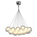 Люстра хромова на 21 плафон білий з прозорим D - 60 cm G9 x 21 Transparent + White Pumpo bubbles 260822-100008539