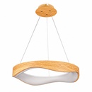 Підвісний бежевий світильник з пультом D - 52 cm / D - 62 cm Led 80W / 92W Beige Wooden Forest 260531-100007941