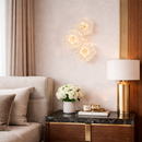 Світильник настінний прозорий у вигляді квітки H-50 cm Led 15W Gold+Transparent Trio Flowers 260319-100007702