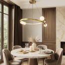 Люстри підвісні Перлинки D-65 cm / D-80 cm 3000K-4000K-6000K Gold+White Pearls halves 231218-100002855