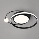 Світильник стельовий чорний з пультом L - 60 cm H - 5 cm Led 78W Black Saturn 260535-100008012