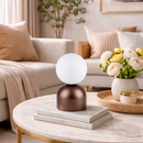 Лампа настільна коричнева з білим матовим плафоном H-21 cm G9 Brown Bulb 260240-100007511