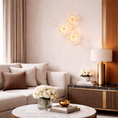 Світильник настінний прозорий у вигляді квітки H-50 cm Led 15W Gold+Transparent Trio Flowers 260319-100007702