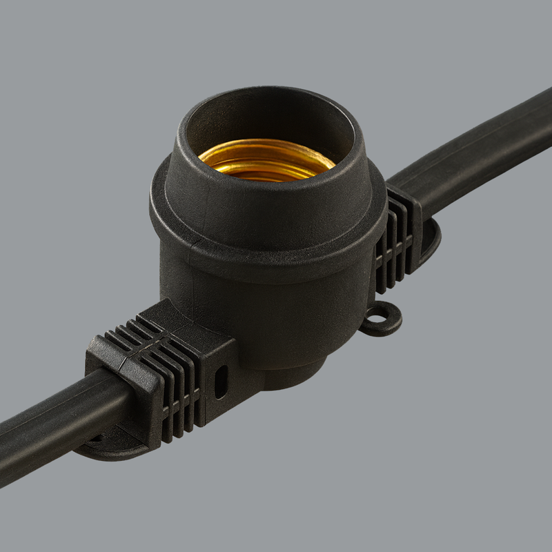 Гірлянда вулична чорна під лампи L-25м E27х100 IP65 Black Fairy Garland 251064-100006422