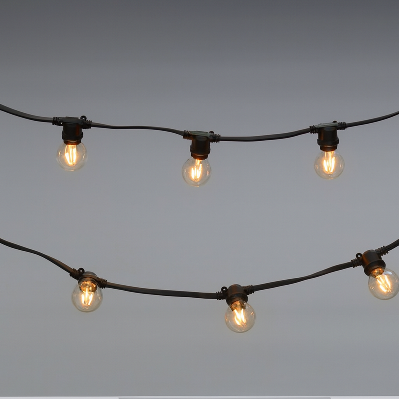 Гірлянда вулична чорна під лампи L-25м E27х100 IP65 Black Fairy Garland 251064-100006422