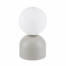 Лампа настільна сіра з білим матовим плафоном H-21 cm G9 Grey Bulb 260240-100007513