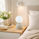 Лампа настільна сіра з білим матовим плафоном H-21 cm G9 Grey Bulb 260240-100007513