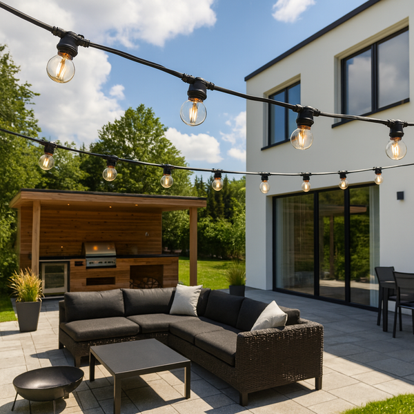 Гірлянда вулична чорна під лампи L-25м E27х100 IP65 Black Fairy Garland 251064-100006422