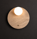 Настінний світильник кам'яний з білим матовим плафоном D-25 cm G9 Beige Stone Light 260319-100007703