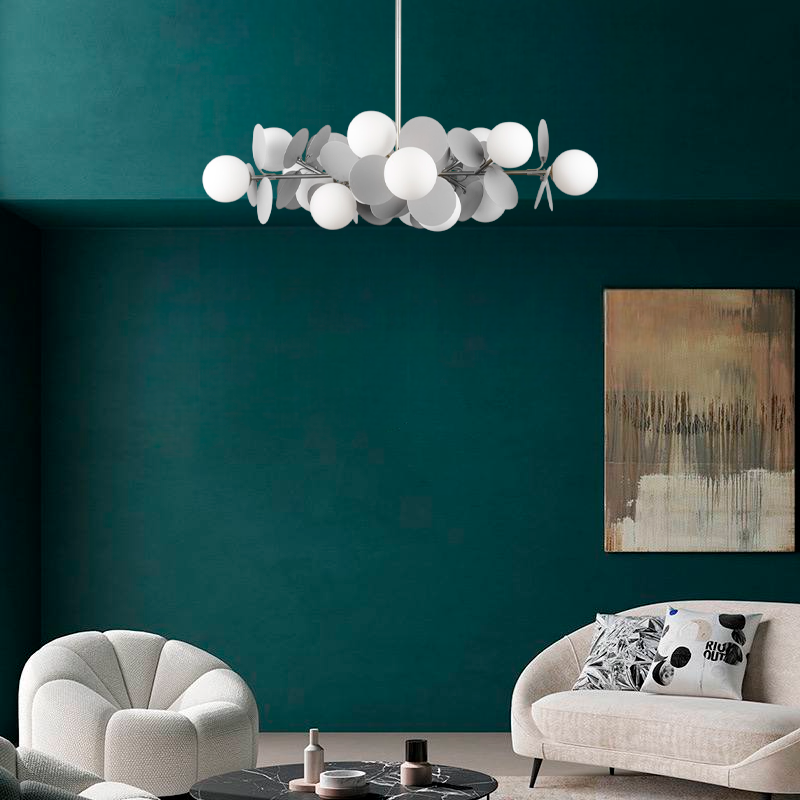 Люстра Fiore E27 Silver + Grey 250419-100004463