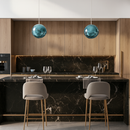 Підвісний світильник бірюзовий з плафоном органічної форми D-15 cm / 18 cm / 28 cm / 38 cm E27 Blue Melt Plazma 251231-100006826