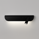 Світильник чорний настінний лівий / правий зі спотом та вимикачем L-36 cm Led 7,4W Black Spoty Plane 251018-100006302
