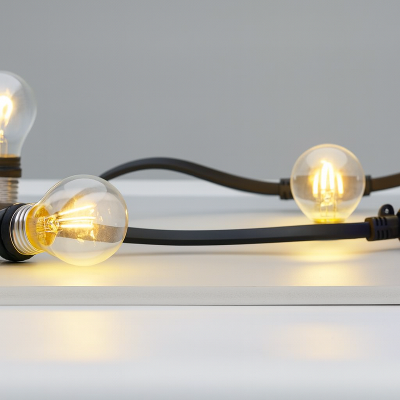 Гірлянда вулична чорна під лампи L-50м E27х100 IP65 Black Fairy Garland 251064-100006423