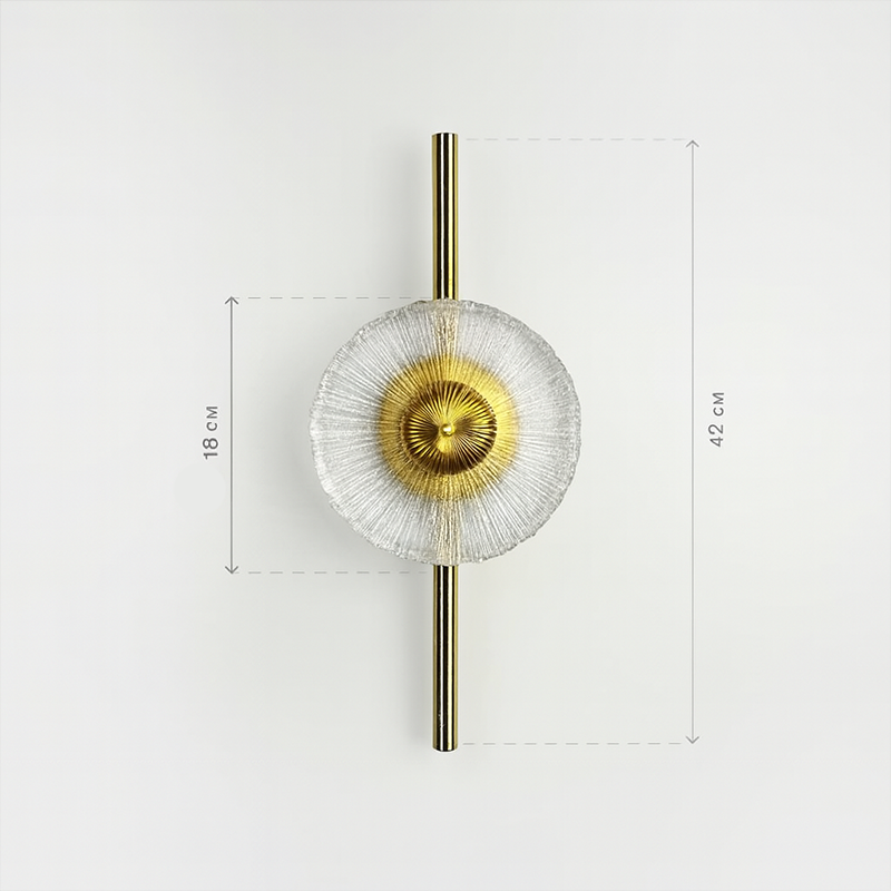 Настінний світильник золотий світлодіодний L-42 cm Led 2,4W Gold Flower Blossom 250818-100005795