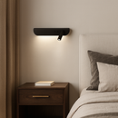 Світильник чорний настінний лівий / правий зі спотом та вимикачем L-36 cm Led 7,4W Black Spoty Plane 251018-100006302