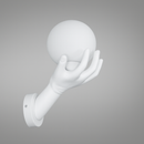 Настінний світильник білий з оригінальним плафоном H-30 cm G9 White Arm 250942-100006168