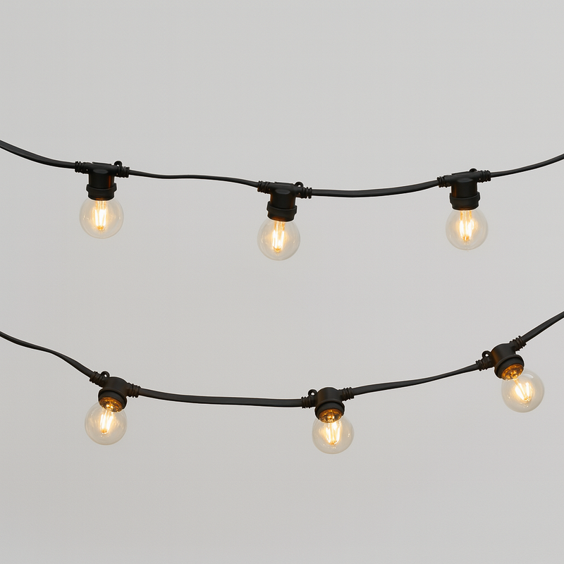 Гірлянда вулична чорна під лампи L-13м E27х20 IP65 Black Fairy Garland 251064-100006425