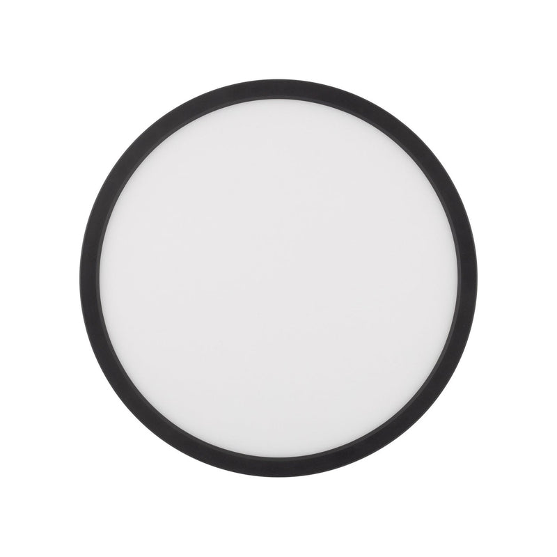 Стельовий світильник ультратонкий чорний світлодіодний D-30 cm H-3 cm IP54 Led 24W Black Circle 250940-100006035