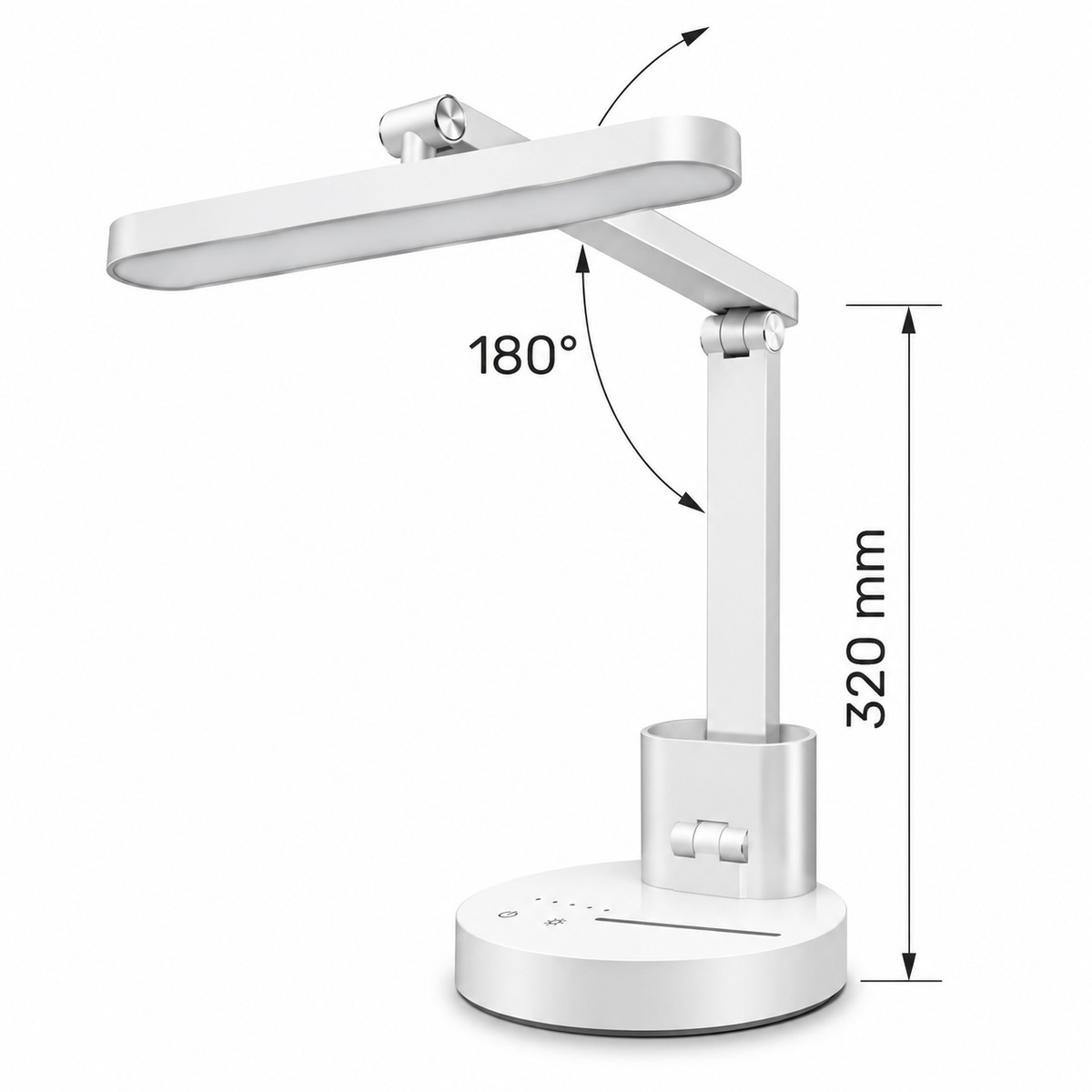 Настільна біла лампа акумуляторна H - 32 cm Led 10W USB - C 3000/4000/6000K White Trinee 261054-100009119