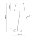 Лампа настільна помаранчева з хвилястою основою H-37 cm E27 Orange Wavy 260240-100007515