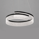 Люстра чорна підвісна з прозорим плафоном D - 60 / В - 100 cm Led 48W / 96W Black Curl 260522-100008024