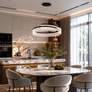 Люстра чорна підвісна з прозорим плафоном D - 60 / В - 100 cm Led 48W / 96W Black Curl 260522-100008024