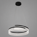 Люстра чорна підвісна з прозорим плафоном D - 60 / В - 100 cm Led 48W / 96W Black Curl 260522-100008024