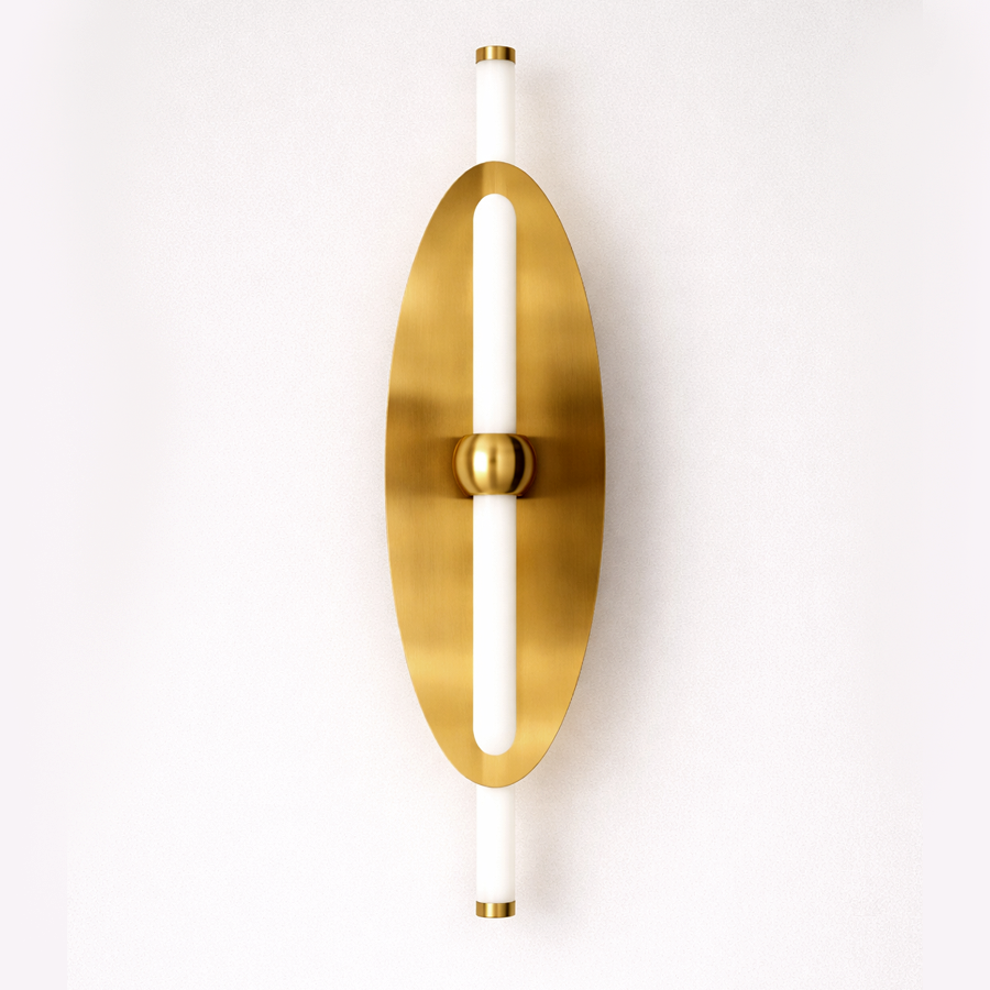 Світильник золотий настінний H-44 cm Led 10W Gold Oval Candlestick 260319-100007718