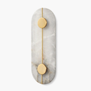 Настінний світильник з золотим корпусом та білим плафоном з мармуру H-42 cm Led 10W Gold+White Marble Plane 260319-100007684