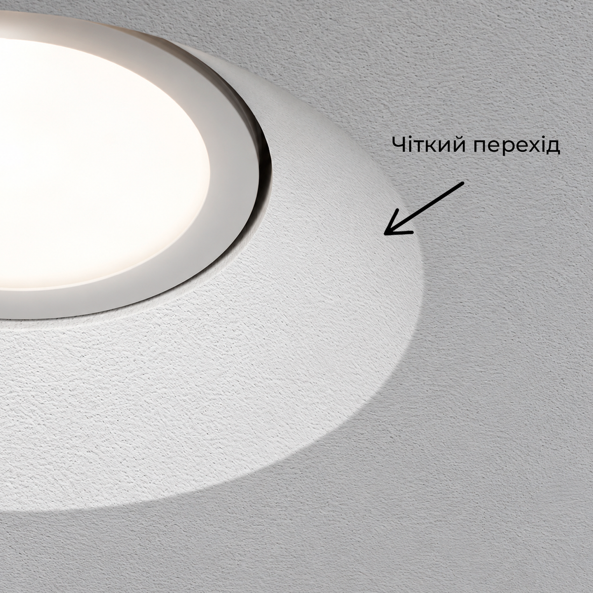 Cвітильник точковий врізний білий для натяжних стель H - 6 cm D - 11,2 cm GU10 White Spoter Sharp 261074-100009091