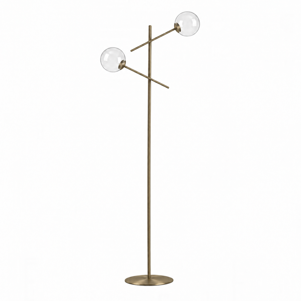 Підлоговий торшер золотий H-150 cm E14 Gold+Clear Bollo 261077-100009116