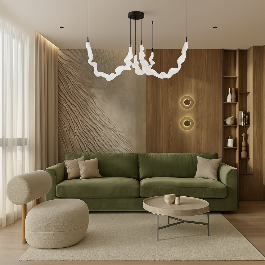 Підвісна люстра Silk 33W 4000K Black + White 250431-100004321
