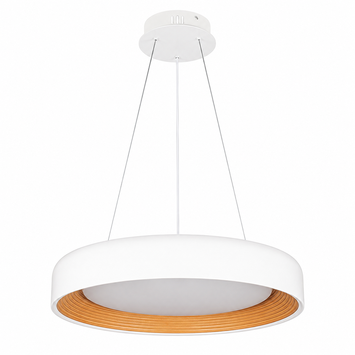 Підвісний світильник білий з пультом D - 50 cm Led 74W White Wooden Forest 260531-100007946