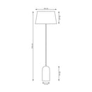 Торшер чорний з сірим абажуром H-150 cm E27 Black+Grey 250739-100005462