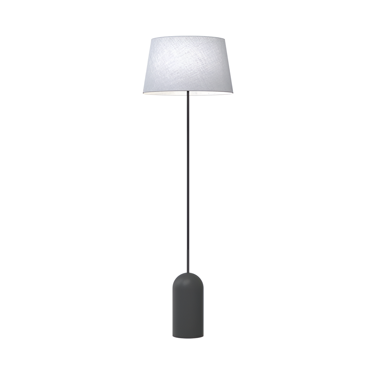 Торшер чорний з сірим абажуром H-150 cm E27 Black+Grey 250739-100005462