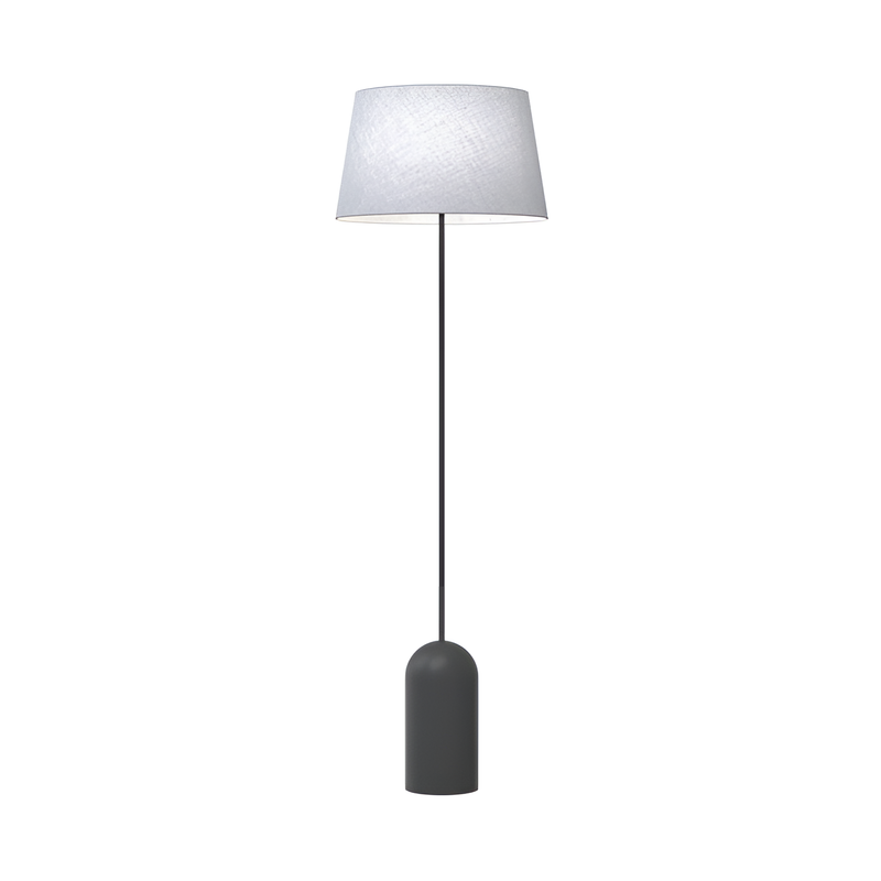 Торшер чорний з сірим абажуром H-150 cm E27 Black+Grey 250739-100005462