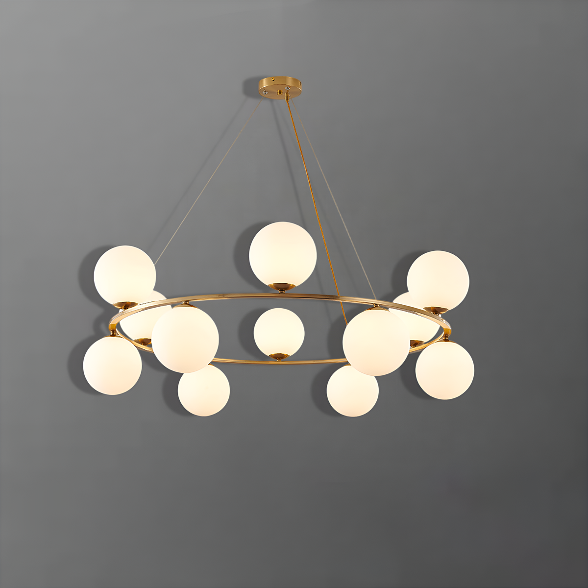 Люстра Bubbles D-80cm E27x12 Gold + White 250576-100004704