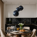 Підвісний світильник синій з плафоном органічної форми D-15 cm / 18 cm / 28 cm / 38 cm E27 Dark Blue Melt Plazma 251231-100006838