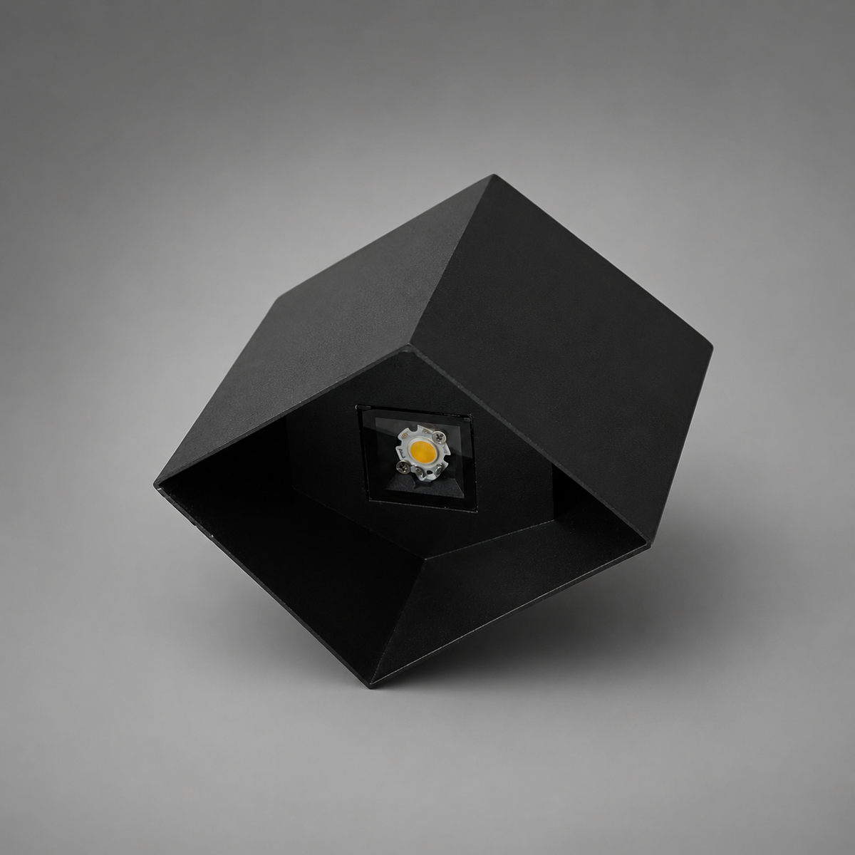 Настінний чорний вуличний світильник L-17 cm Led 10W IP54 3000K Black Lucy 260619-100008308