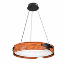Підвісний світильник коричневий з пультом D - 48 cm / 58 cm Led 70W / 84W Brown Wooden Forest 260531-100007947