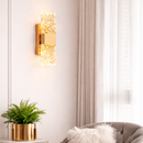 Настінний золотий світильник з прозорим плафоном з фігурного скла H-30 cm Led 6W Gold+Transparent Unit 260319-100007736