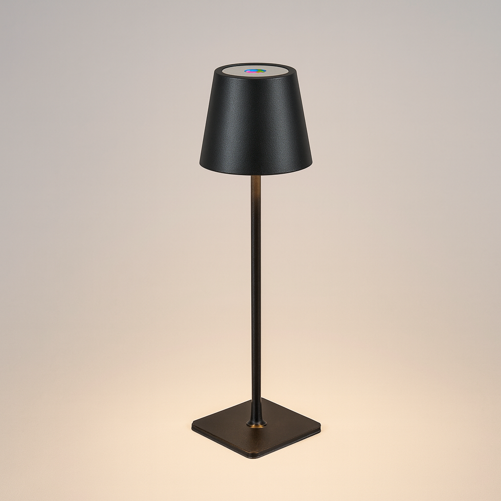 Настільна лампа чорна акумуляторна RGB H-38 cm Led T Lamp Black 251031-100006275