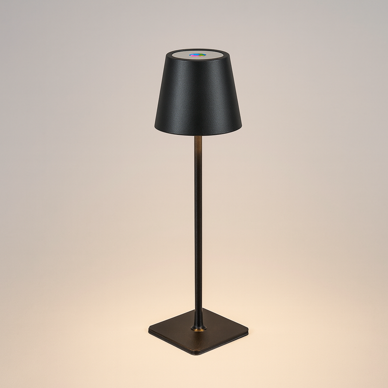 Настільна лампа чорна акумуляторна RGB H-38 cm Led T Lamp Black 251031-100006275
