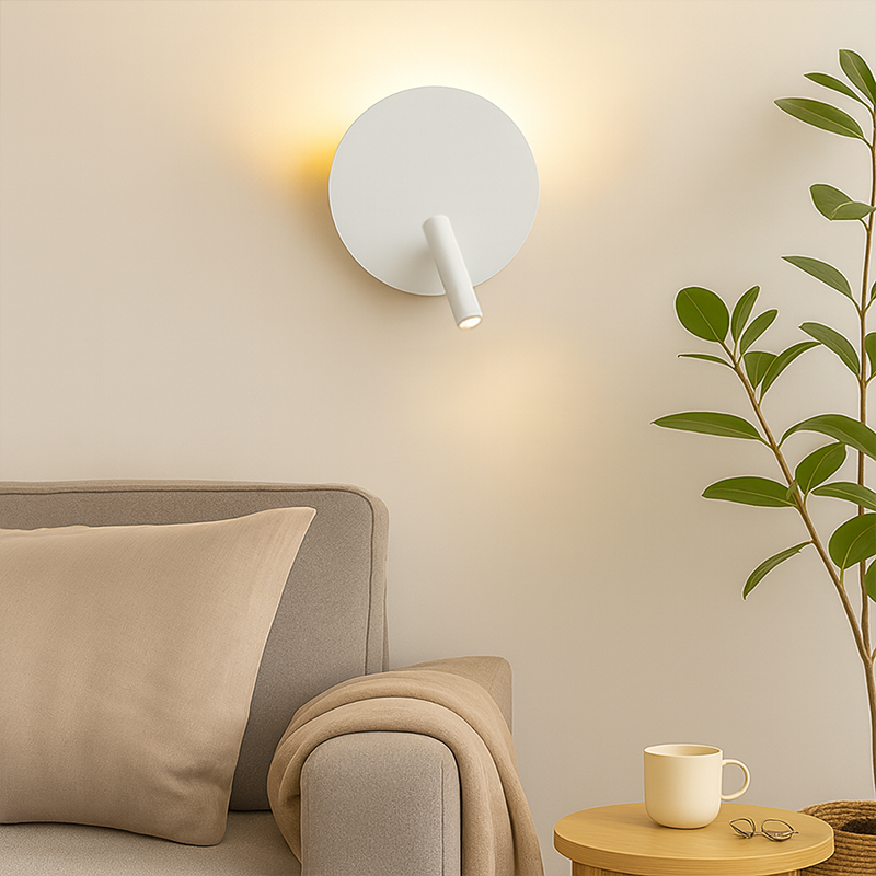 Настінний світильник білий Led 4000K D-15 cm White Bun Circle 250818-100005769