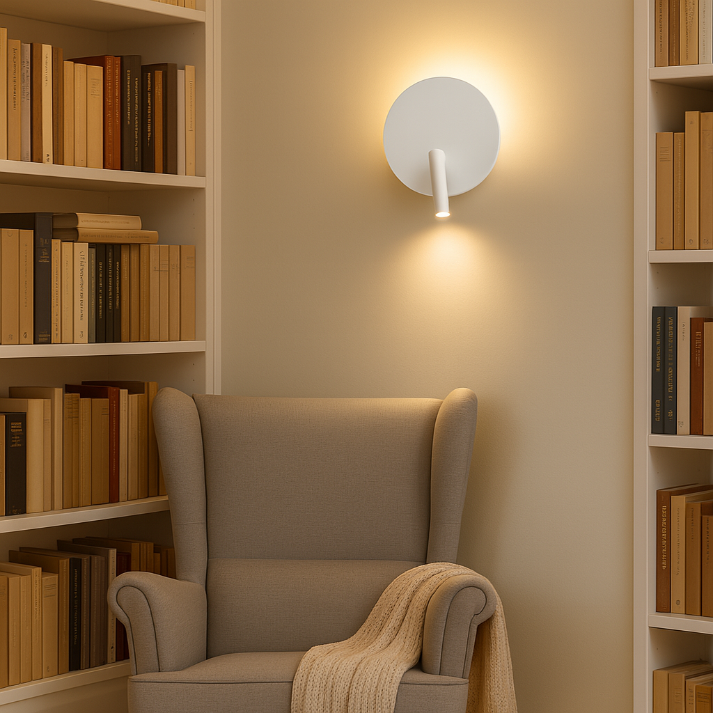 Настінний світильник білий Led 4000K D-15 cm White Bun Circle 250818-100005769