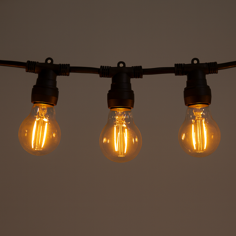 Гірлянда вулична чорна під лампи L-13м E27х20 IP65 Black Fairy Garland 251064-100006425