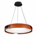 Підвісний світильник коричневий з пультом D - 48 cm / 58 cm Led 70W / 84W Brown Wooden Forest 260531-100007947