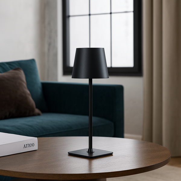 Настільна лампа чорна акумуляторна RGB H-38 cm Led T Lamp Black 251031-100006275
