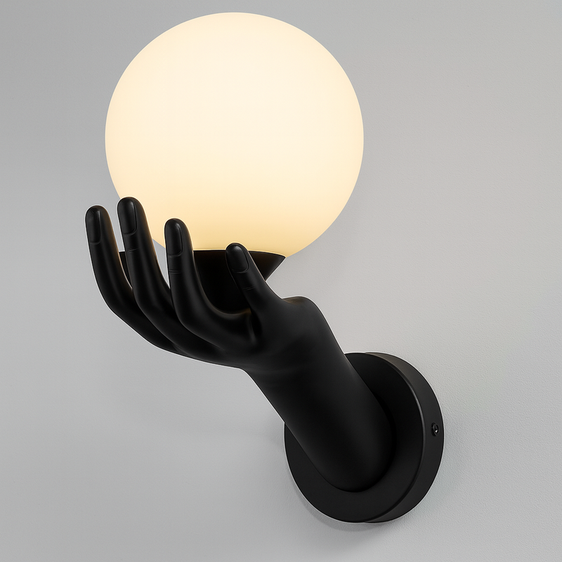 Настінний світильник чорний з оригінальним плафоном H-30 cm G9 Black Arm 250942-100006169