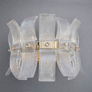Світильник золотий настінний з фігурним акриловим плафоном H-17 cm W-22 cm Led Gold+Transparent Curly Glow 260319-100007730